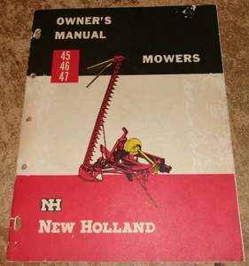 1960 new holland 45,46,47 mowers owners manual good used - Picture 1 of 2