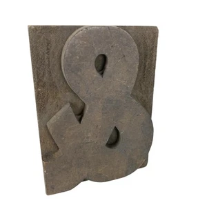 Antique Ampersand Wooden 4” Letterpress Wood Block Printing & - Picture 1 of 4