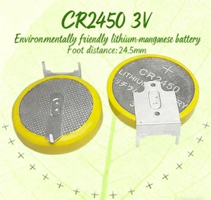 Knopfzelle Printanschluss 600mAh Cell ø24.5x5.0mm Batterie CR2450 NEU 3V Lithium - Bild 1 von 5