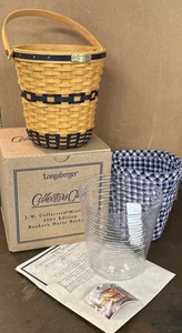 JW Longaberger Miniatur Banker Papierkorb 2001 Liner Protector + #16578 - Bild 1 von 4