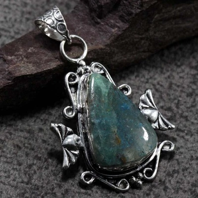 Hot Deal Quantum Quatrro 925 Silver Plated Pendant 2" Ethnic Jewelry JW - Image 1 of 3