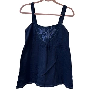 American Eagle Women Sz Large Blue Sequin Babydoll Tank Top Y2K Preppy Fairy - Picture 1 of 5