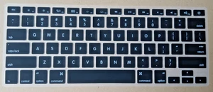 *READ DESCRIPTION* APPLE MACBOOK/iMac SILICONE KEYBOARD SKIN/PROTECTOR BLACK NEW - Picture 1 of 5