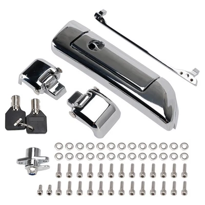 Hinges and Latch Kit Silver For Touring Road King Electra Street Glide 2014-2023 - Image 1 of 4
