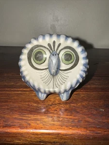 Vintage Tonala mexikanische Keramik Eule signiert Volkskunst Figur - Bild 1 von 6