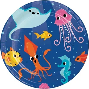 Creative Party Ocean Celebration Party Lunch Plates 7", 8ct 346229 - Picture 1 of 3