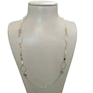 Collar largo gris chapado en oro LC Lauren Conrad para mujer nuevo con etiquetas - Imagen 1 de 4