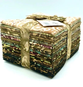 Java Batiks Brown Batik 20 Fat Quarters Fabric 18 x 22 FQ-MASJAB-BRO - Picture 1 of 2