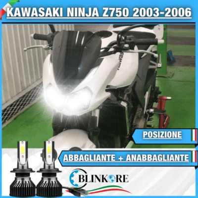 CONVERSIONE COMPLETA FARO LED KAWASAKI Z 750 2003-2006 ABB + ANAB + POSIZ CANBUS - Immagine 1 di 3