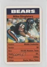 1987 Ace Fact Pack Chicago Bears Mike Singletary HOF