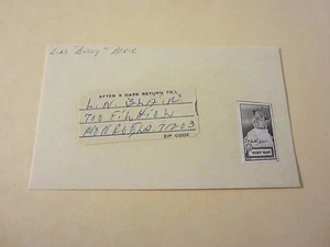 L.N. Tarjeta de índice Blair (d. 1996) autografiada 3X5 MLB béisbol Philadelphia A's - Imagen 1 de 2
