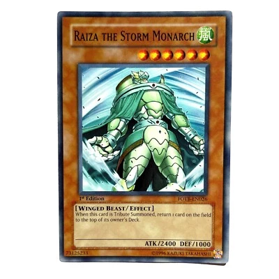 Raiza the Storm Monarch NM 1st Edition Super Rare FOTB-EN026 Yu-Gi-Oh See Photos - Image 1 of 3