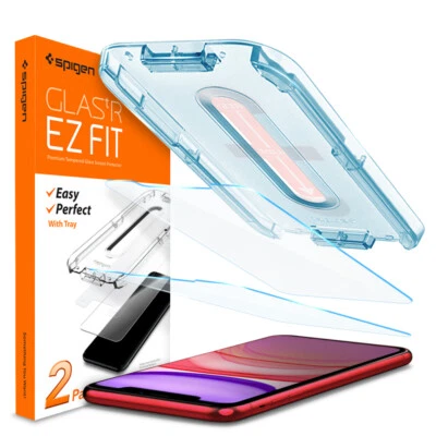 iPhone 11 Pro X XS XS Max 11 Pro Max XR Glass Screen Protector Spigen (2P) - Image 1 of 4