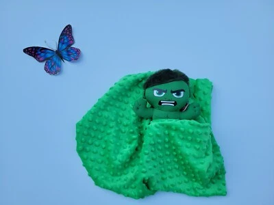 Manta de seguridad de felpa Lovey Hulk, estampado de superhéroes de algodón, Baby Lovey 20x20 Foto 1 de 4