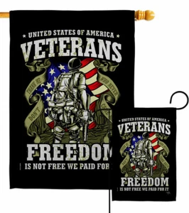 Veterans Freedom Garden Flag Armed Forces Decorative Gift Yard House Banner - Picture 1 of 17