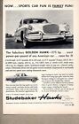1956 publicité imprimée Studebaker Golden Hawk 275 HP la plus puissante par livre