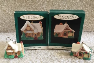 1994/95 Hallmark Ornament Miniature Old English ViIlage Hat & Tudor FREE SHIP - Picture 1 of 7