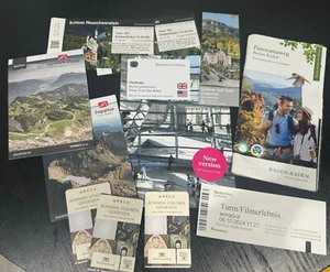 Lot of Germany Ephemera Ticket Stubs Pamphlets Hiking Map Black Forest Castles! - Picture 1 of 13