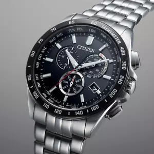 CITIZEN COLLECTION CB5874-90E Chronograph Eco-Drive Funk Solar Uhr Schwarz 43mm - Bild 1 von 11