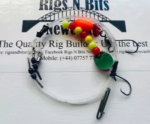 5 Meeresangeln Rigs - 2 Haken Pop Up Flapper - SZ4 Circle Catch und Release Rigs - Bild 1 von 2