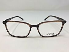Aspire Eyeglasses Frame Determined Smoke Horn 53-17-145 Adult Brown GS54