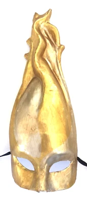 Flame Full Face Unisex Venetian Mardi Gras Halloween Party Masquerade Décor Mask - Image 1 of 4