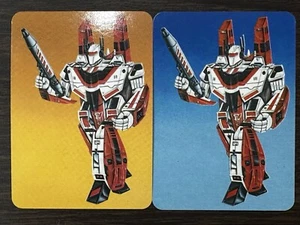 Transformers G1 Hasbro Action Card 1985 38 Jetfire Blue & Yellow Set - Picture 1 of 2
