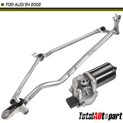 Windshield Wiper Linkage Assembly w/ Motor for Audi S4 2002 V6 2.7L Sedan Front - Image 1 of 4