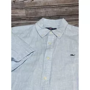 Vineyard Vines Men's Whale Shirt Short Sleeve Blue Large - Foto 1 di 7