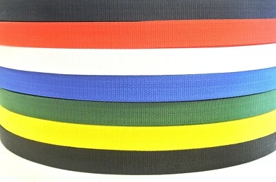 25mm Webbing Rolls Polypropylene Straps and Lashing Choice of Colour Heavy Duty