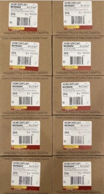 10PCS SQUARE D HOMELINE HOM120PCAFI HOM120PCAFIC 20A AFCI PLUG ON NEUTRAL NEW  - Image 1 of 3