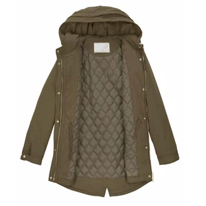 wattierte Übergansjacke Winterjacke Parka OLIV KHAKI Gr.34/36 XS/S JACKE Kapuze - Bild 1 von 8