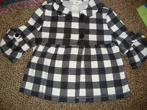 "UNIQUE" AMY BYER ..BLACK CHECKERED Coat Size..XL.. 7 / 8...5.99 - Picture 1 of 5