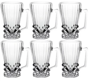 6 Dsigner,S GLASS TEA CHAI COFFEE LATTE QAHWA CUP MUG, 270ML - Picture 1 of 6