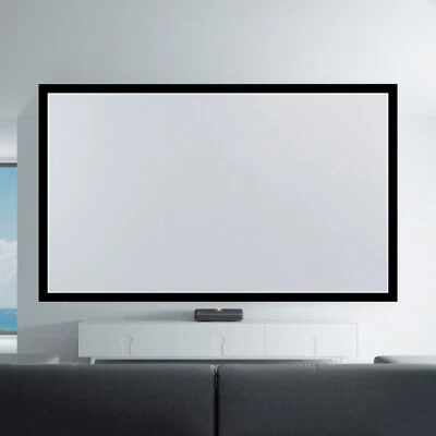 135 Inch Fixed Aluminum Frame Projector Screen Home Theatre HD TV Projection US - Image 1 of 4