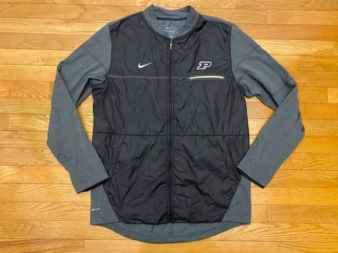 Purdue Boilermakers Nike Shield Blade Collar Jacket Team Issue Mens Size M Cover