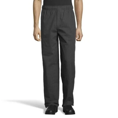 Uncommon Threads unisex Chef Pant Yarn-Dyed - (4003) Grey Triple Pinstripe  - Image 1 of 4