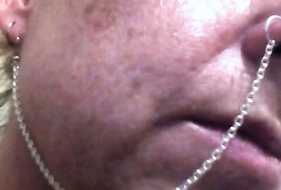 Cadena de plata nariz a oreja 9 mm aro nariz cadena anillo nariz falso sin perforación Reino Unido Foto 1 de 4