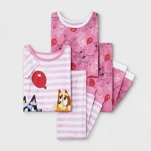Juego de pijama azul ajustado 4 piezas para niñas pequeñas - rosa 12M - Imagen 1 de 1