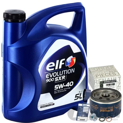 RENAULT ÖLFILTER+ELF 5W40 ÖL passend für RENAULT CLIO 2 3 SCENIC 1 2 LAGUNA 2