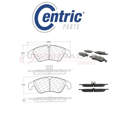 Centric Semi Metallic Brake Pads w Shim for 2010-2016 Audi S4 3.0L V6 - Disc nx Foto 1 de 4