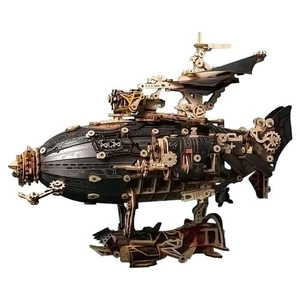 Fantasy Airship Grey 3D Wood Model Kit Assembling Series New! - Picture 1 of 3