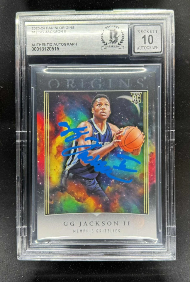 2023-24 Origins GG Jackson II RC #49 Grizzlies novato firmado BAS 10 automático Foto 1 de 1