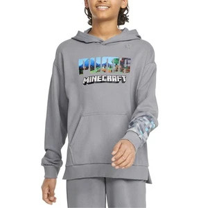 PUMA Minecraft X Pullover Hoodie Youth Boys Size 4T Casual Outerwear 533436-76 - Picture 1 of 4