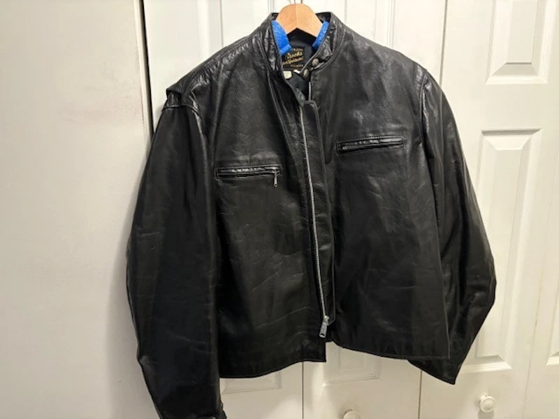 Chaqueta de cuero Brooks Gold Label vintage nueva sin etiquetas, talla 52 Foto 1 de 4