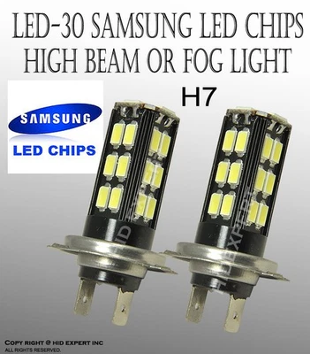 H7 30W Super White Xenon Halogen Headlight Fog Light High Low Beam Bulbs Q370 - Image 1 of 4