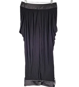 Karen Millen Trousers Size 10 Black Draped Crop Cropped Slacks Pants Lightweight - Picture 1 of 16