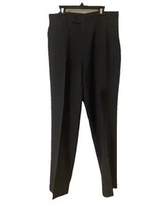 John Henry Modern Fit Black Slacks Dress Pants 34 x 32 100% Polyester - Picture 1 of 9