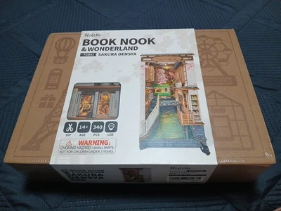 DIY Book Nook Kit Rolife TGB-01 Lighted Bookend Project - Sakura Densya - SEALED - Image 1 of 4