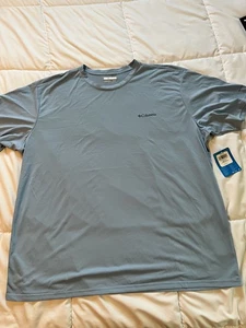 Columbia Hike Crew Shirt Mens 3XL Stretch Performance Omni-Wick Blue NEW (a34)  - Picture 1 of 8